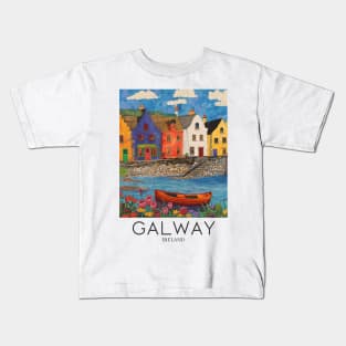 A Pop Art Travel Print of Galway - Ireland Kids T-Shirt